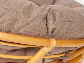 Кресло Papasan 23/01 W с подушкой Honey, экошерсть Коричневый в Карталах - kartaly.mebel74.com | фото 3