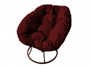 Кресло Пончик без ротанга бордовая подушка в Карталах - kartaly.mebel74.com | фото