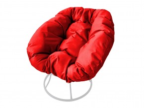Кресло Пончик без ротанга красная подушка в Карталах - kartaly.mebel74.com | фото