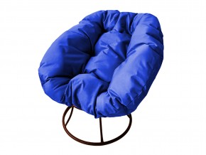 Кресло Пончик без ротанга синяя подушка в Карталах - kartaly.mebel74.com | фото