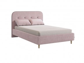 Кровать 1200 Лео велюр нежно-розовый в Карталах - kartaly.mebel74.com | фото