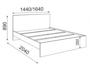 Кровать 1400 Осло модуль 4 с ящиками Дуб золото в Карталах - kartaly.mebel74.com | фото 2