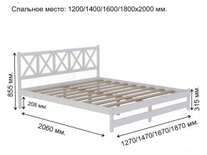 Кровать 2-х спальная Аист-8 Классика белый 1200х2000 мм в Карталах - kartaly.mebel74.com | фото 2