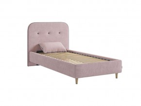 Кровать 900 Лео велюр нежно-розовый в Карталах - kartaly.mebel74.com | фото 3