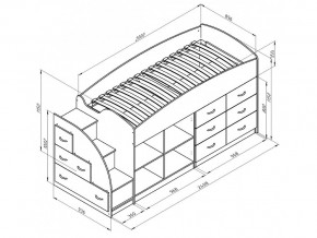 Кровать чердак Дюймовочка 4/1 Салатовый в Карталах - kartaly.mebel74.com | фото 2