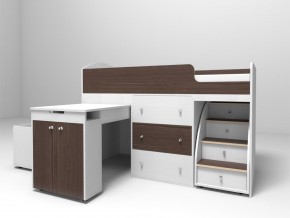 Кровать чердак Малыш 70х160 Белое дерево-Бодего в Карталах - kartaly.mebel74.com | фото