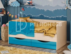 Кровать Дельфин-2 МДФ Голубой металлик в Карталах - kartaly.mebel74.com | фото 1