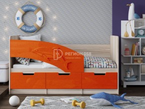 Кровать Дельфин-6 МДФ 1600 Апельсин металлик в Карталах - kartaly.mebel74.com | фото