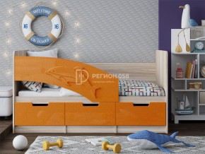 Кровать Дельфин-6 МДФ 1600 Оранжевый металлик в Карталах - kartaly.mebel74.com | фото