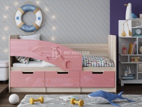 Кровать Дельфин-6 МДФ 1600 Розовый металлик в Карталах - kartaly.mebel74.com | фото