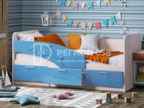 Кровать Дельфин МДФ 1600 Голубой металлик в Карталах - kartaly.mebel74.com | фото