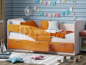 Кровать Дельфин МДФ 1600 Оранжевый металлик в Карталах - kartaly.mebel74.com | фото 1