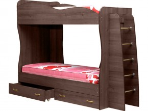 Кровать детская двухъярусная Юниор 1 шимо темный в Карталах - kartaly.mebel74.com | фото