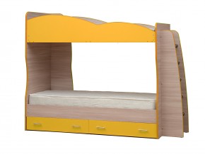 Кровать детская двухъярусная Юниор 1.1 желтая в Карталах - kartaly.mebel74.com | фото
