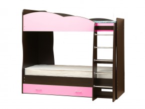 Кровать детская двухъярусная Юниор 2.1 светло-розовый в Карталах - kartaly.mebel74.com | фото 1
