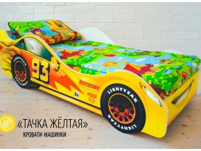 Кровать детская машина Тачка Желтая в Карталах - kartaly.mebel74.com | фото