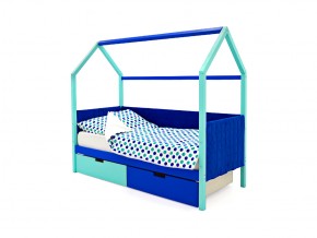 Кровать-домик мягкий Svogen с ящиками мятно-синий в Карталах - kartaly.mebel74.com | фото 1
