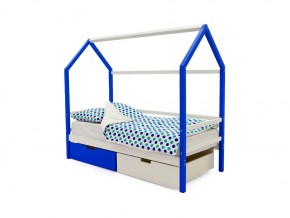 Кровать-домик Svogen с ящиками сине-белый в Карталах - kartaly.mebel74.com | фото