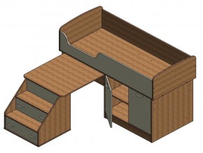 Кровать Дюймовочка 2 Розовая в Карталах - kartaly.mebel74.com | фото 3