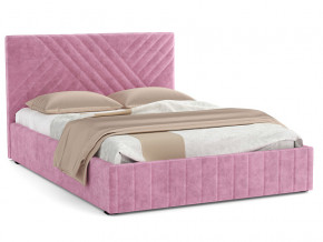 Кровать Гамма 1400 с основанием велюр тенерифе розовый в Карталах - kartaly.mebel74.com | фото 1