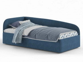 Кровать мягкая Денди на щитах синяя в Карталах - kartaly.mebel74.com | фото 1