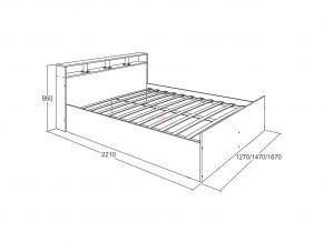 Кровать Ольга 17 1400 в Карталах - kartaly.mebel74.com | фото 2