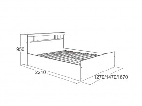 Кровать Ольга 19 1200 в Карталах - kartaly.mebel74.com | фото 2