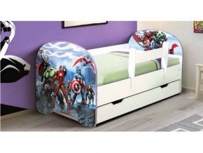 Кровать с фотопечатью с 1 ящиком Супергерои 800*1600 в Карталах - kartaly.mebel74.com | фото