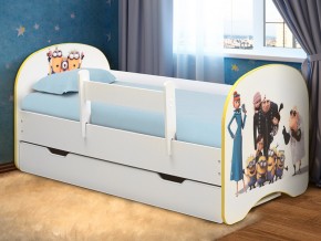 Кровать с фотопечатью с 1 ящиком Веселое семейство 700*1400 в Карталах - kartaly.mebel74.com | фото 1