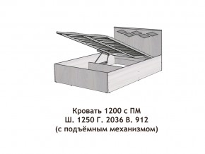 Кровать с подъёмный механизмом Диана 1200 в Карталах - kartaly.mebel74.com | фото 2