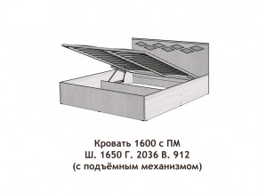 Кровать с подъёмный механизмом Диана 1600 в Карталах - kartaly.mebel74.com | фото 3