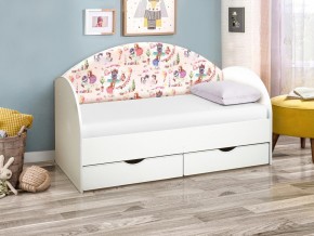 Кровать с продольной мягкой спинкой Софа №11 800х1900 принцесски в Карталах - kartaly.mebel74.com | фото