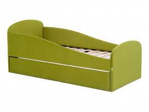 Кровать с ящиком Letmo оливковый (велюр) в Карталах - kartaly.mebel74.com | фото