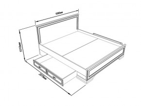 Кровать S320-LOZ/180 с выкатными тумбами Кентаки каштан в Карталах - kartaly.mebel74.com | фото 2