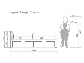 Кровать Svogen classic с ящиками и бортиком белый в Карталах - kartaly.mebel74.com | фото 2