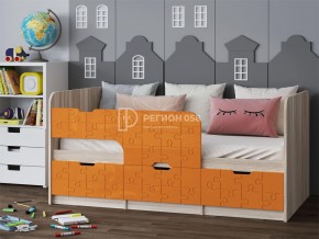 Кровать Юниор-9 МДФ 1600 Оранжевый металлик в Карталах - kartaly.mebel74.com | фото 1
