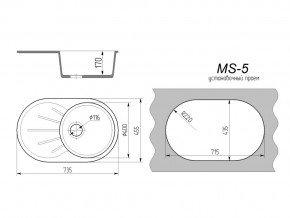 Кухонная мойка MS-5 в Карталах - kartaly.mebel74.com | фото 2