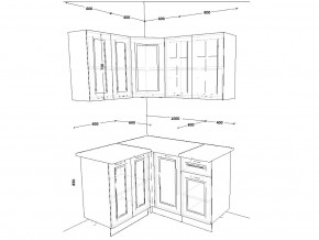 Кухонный гарнитур 15 Белый Вегас 1200х1400 мм в Карталах - kartaly.mebel74.com | фото 2