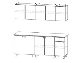 Кухонный гарнитур КГ 1 2000 Дуб Золотой в Карталах - kartaly.mebel74.com | фото 2