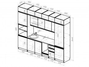 Кухонный гарнитур Ноктюрн люкс 3000 мм в Карталах - kartaly.mebel74.com | фото 6