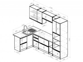 Кухонный гарнитур Ноктюрн мега прайм 1500х2700 мм в Карталах - kartaly.mebel74.com | фото 6