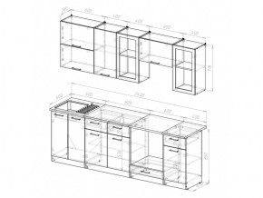 Кухонный гарнитур Ника базис 2400 мм в Карталах - kartaly.mebel74.com | фото 2