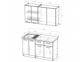 Кухонный гарнитур Ольга медиум 2 1400 мм в Карталах - kartaly.mebel74.com | фото 5