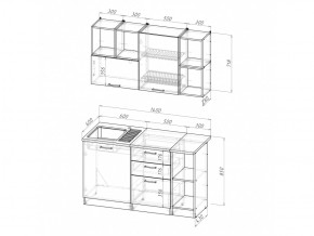 Кухонный гарнитур Ольга медиум 3 1400 мм в Карталах - kartaly.mebel74.com | фото 6