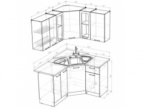 Кухонный гарнитур Ольга оптима 2 1500х1300 мм в Карталах - kartaly.mebel74.com | фото 5