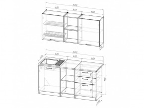 Кухонный гарнитур Ольга стандарт 5 1600 мм в Карталах - kartaly.mebel74.com | фото 6