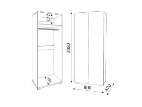 М01 (ручка брусок) Шкаф (2 двери) штанга в Карталах - kartaly.mebel74.com | фото