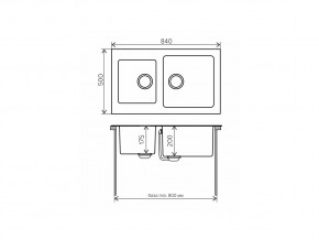 Мойка комбинированная Tolero twist TTS-840 Серый металлик 001 в Карталах - kartaly.mebel74.com | фото 2