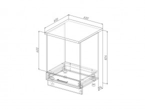 НД 60 Модуль нижний Без Столешницы Духовка МД 60 в Карталах - kartaly.mebel74.com | фото