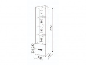 Пенал-витрина Модуль 07 Мармарис в Карталах - kartaly.mebel74.com | фото 2